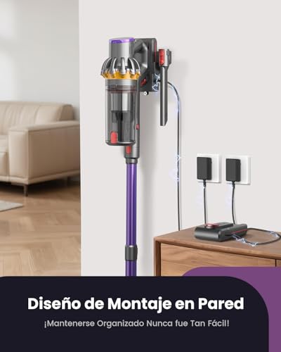 Zyvac Kabelloser Staubsauger 580W 45kPa – 70 Min Laufzeit, 1,8L Staubbehälter, Anti-Verhedderungs-Bürste, Touchdisplay, Wandladung, 6-in-1, Ideal für Haustiere