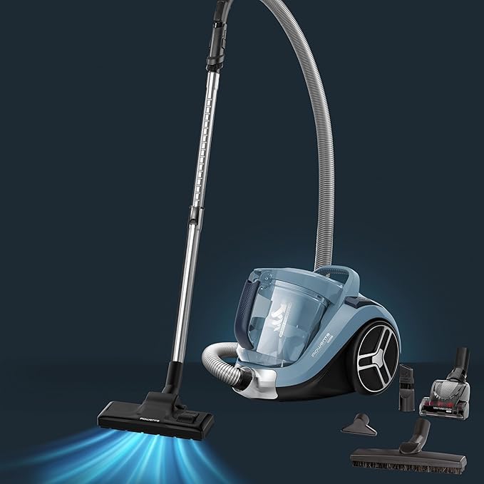 Zyvac Beutelloser Bodenstaubsauger mit Kabel – 2,5L XXL-Behälter, EffiTech Motor, Zyklon-Technologie, Tierhaar-Aufsatz, Leise Leistung