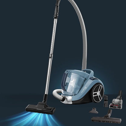 Zyvac Beutelloser Bodenstaubsauger mit Kabel – 2,5L XXL-Behälter, EffiTech Motor, Zyklon-Technologie, Tierhaar-Aufsatz, Leise Leistung