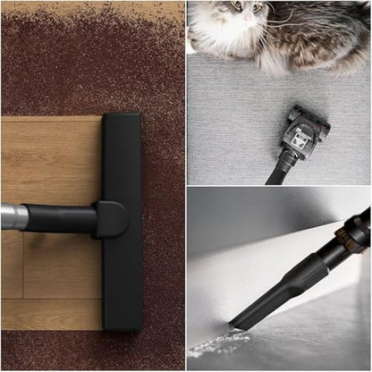 Zyvac Beutelloser Bodenstaubsauger mit Kabel – 2,5L XXL-Behälter, EffiTech Motor, Zyklon-Technologie, Tierhaar-Aufsatz, Leise Leistung