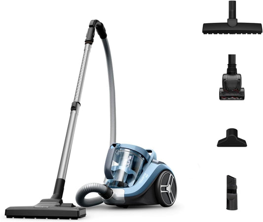 Zyvac Beutelloser Bodenstaubsauger mit Kabel – 2,5L XXL-Behälter, EffiTech Motor, Zyklon-Technologie, Tierhaar-Aufsatz, Leise Leistung