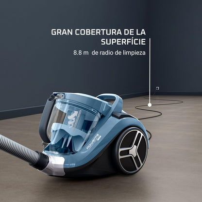 Zyvac Beutelloser Bodenstaubsauger mit Kabel – 2,5L XXL-Behälter, EffiTech Motor, Zyklon-Technologie, Tierhaar-Aufsatz, Leise Leistung