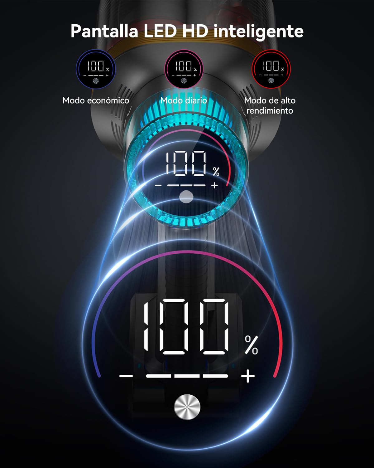 Zyvac Kabelloser Staubsauger 600W 58kPa – 75 Min Laufzeit, Doppelter 1,8L Staubbehälter, Leistungsstarker Akku-Staubsauger, Ideal für Tierhaare