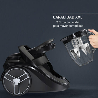 Zyvac Leiser Beutelloser Bodenstaubsauger 59 dB – EffiTech Motor, HEPA-Filter, Niedriger Energieverbrauch, Großer Aktionsradius