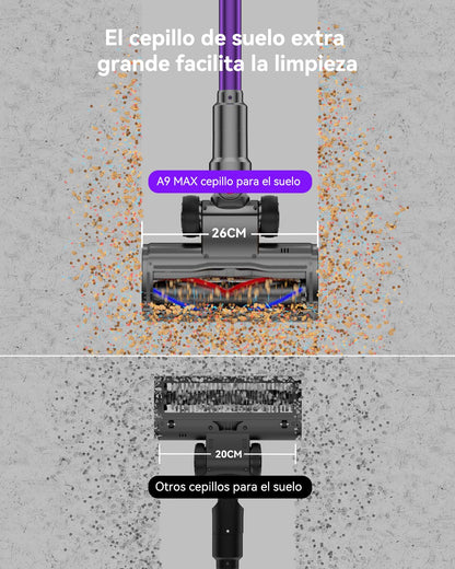 Zyvac Kabelloser Staubsauger 600W 58kPa – 75 Min Laufzeit, Doppelter 1,8L Staubbehälter, Leistungsstarker Akku-Staubsauger, Ideal für Tierhaare