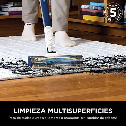 Zyvac Kabelloser Akku-Staubsauger – 50 Min Laufzeit, FloorDetect Technologie, Anti-Verhedderungs-Bürste, Antiallergen-System, XL-Behälter, Handfunktion, Leicht, Blau