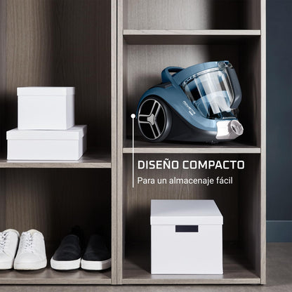 Zyvac Beutelloser Bodenstaubsauger mit Kabel – 2,5L XXL-Behälter, EffiTech Motor, Zyklon-Technologie, Tierhaar-Aufsatz, Leise Leistung