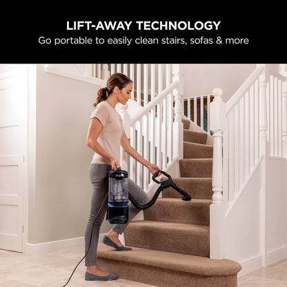 Zyvac Kabelgebundener Vertikalstaubsauger 750W – Lift-Away Funktion, LED-Bodendüse, Antiallergen-System, 8 m Kabel, 1,1 L Behälter, Blau/Schwarz
