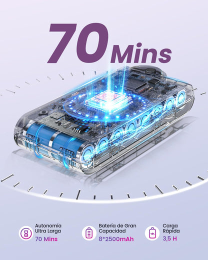 Zyvac Kabelloser Staubsauger 580W 45kPa – 70 Min Laufzeit, 1,8L Staubbehälter, Anti-Verhedderungs-Bürste, Touchdisplay, Wandladung, 6-in-1, Ideal für Haustiere