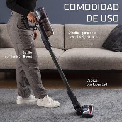 Zyvac Kabelloser Akku-Staubsauger 3-in-1 – Lithium-Akku, 2 Leistungsstufen, Boost-Trigger, Leichtes Design, Violett