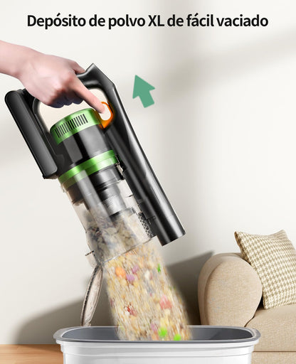 Zyvac Kabelloser Staubsauger 600W 50kPa – 65 Min Eco-Laufzeit, 1,8L Staubbehälter, LED-Display, Anti-Verhedderungs-Bürste, Für Böden Teppiche Auto