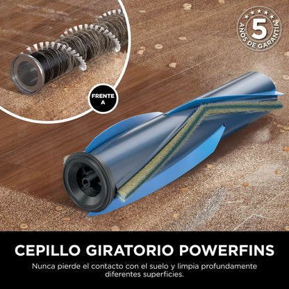 Zyvac Kabelloser Akku-Staubsauger – 50 Min Laufzeit, FloorDetect Technologie, Anti-Verhedderungs-Bürste, Antiallergen-System, XL-Behälter, Handfunktion, Leicht, Blau